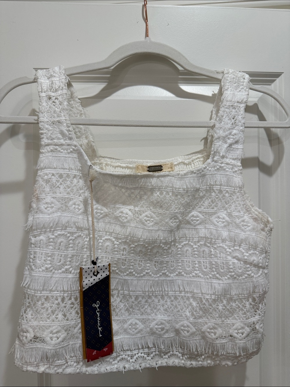 gimmicks by BKE Navy, White & Red Patterned Hang Tag